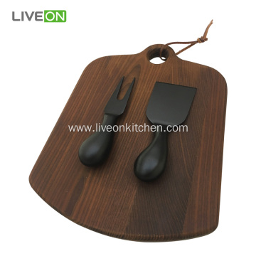 Ash Cutting Board Cheese Knife Set